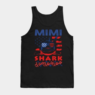 Mimi Shark American Flag July Of 4th Tank Top